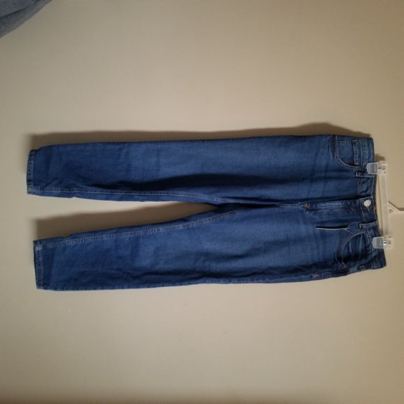ASOS high rise 'slim' mom jeans in dark wash - Picture 2 of 4